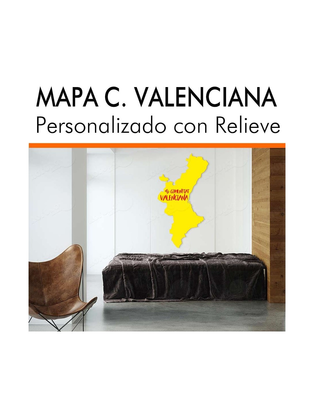 Mapa C. Valenciana en relieve