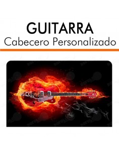Cabecero personalizado GUITARRA ELÉCTRICA EN LLAMAS 2