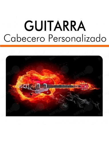 Cabecero personalizado GUITARRA ELÉCTRICA EN LLAMAS