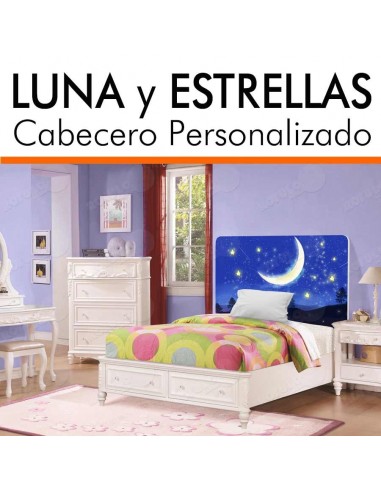 Cabecero personalizado LUNA y ESTRELLAS