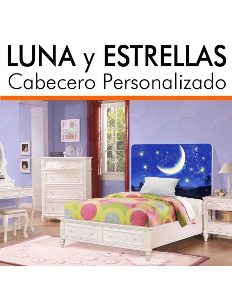 Cabecero personalizado LUNA y ESTRELLAS
