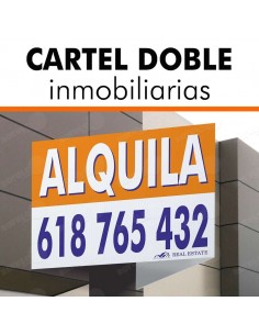 Cartel doble para inmobiliarias 2