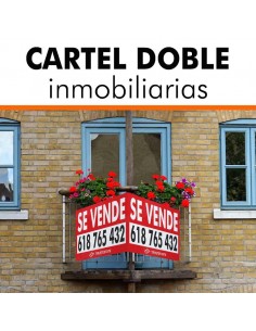 Cartel doble para inmobiliarias