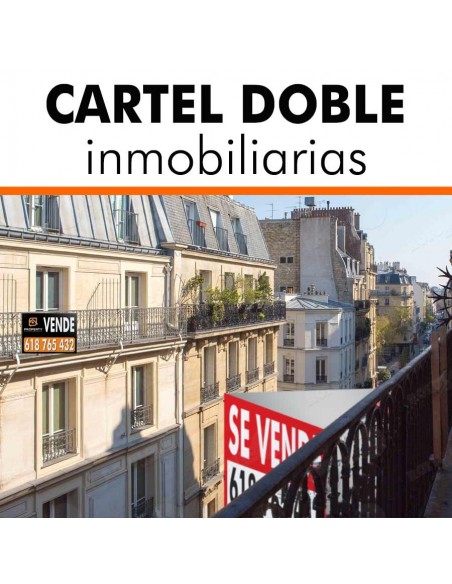 Cartel doble para inmobiliarias