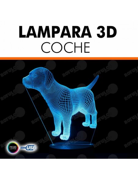 Lámpara 3D perro