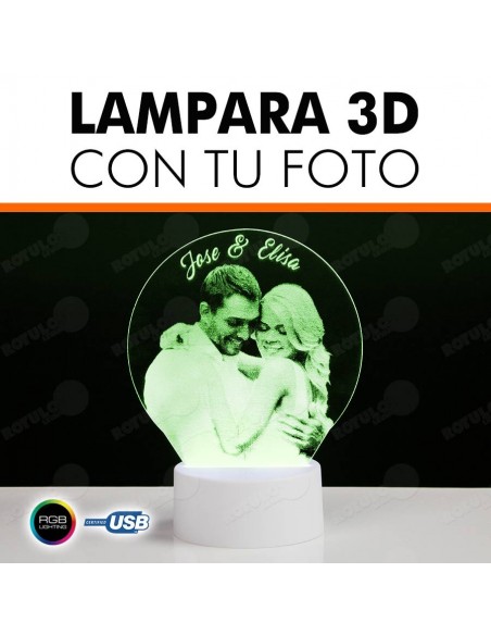 Lámpara 3D foto personalizada