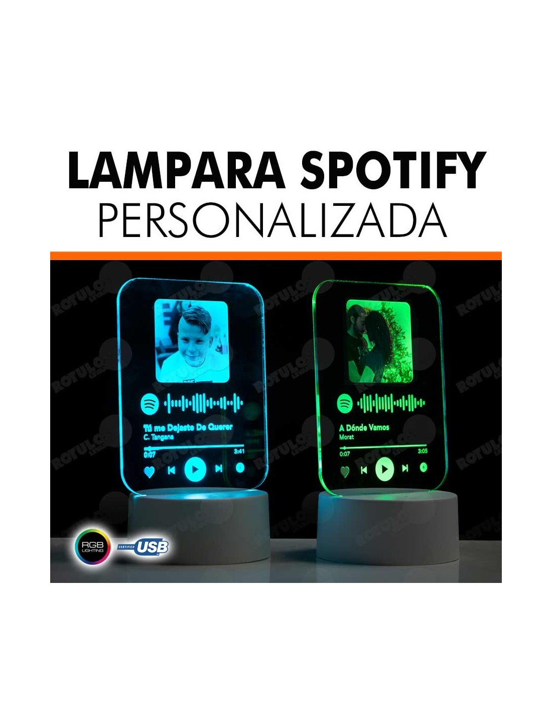 Lampara LED Spotify Personalizada
