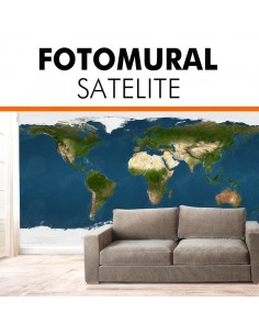 Foto mural personalizado MAPA VISTA SATÉLITE