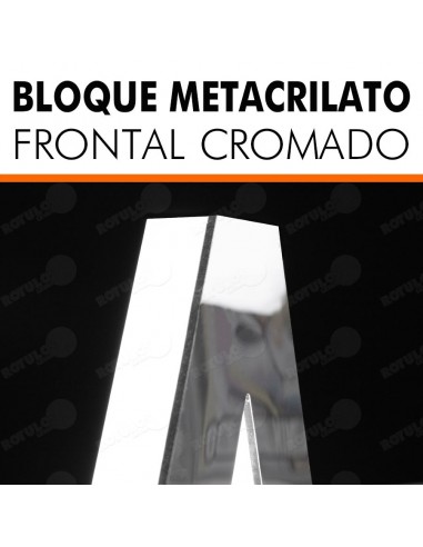 Letras metacrilato efecto cromado
