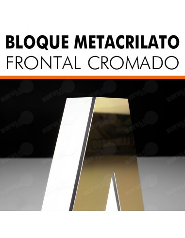 Letras metacrilato efecto cromado
