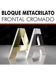 Letras metacrilato efecto cromado