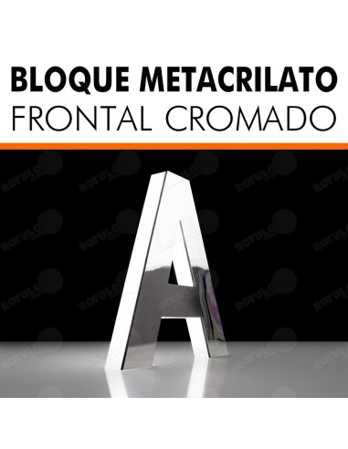 Letras metacrilato efecto cromado