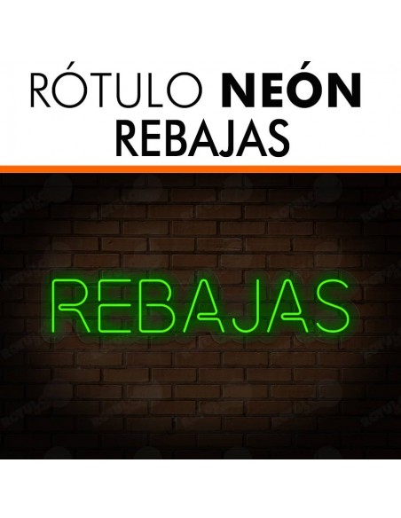 Rótulo neón Rebajas