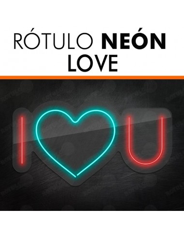 Rótulo neón I love you