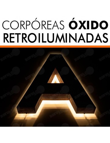 LETRAS EFECTO ÓXIDO