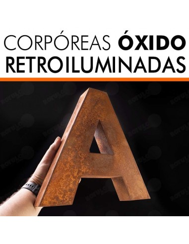 LETRAS EFECTO ÓXIDO