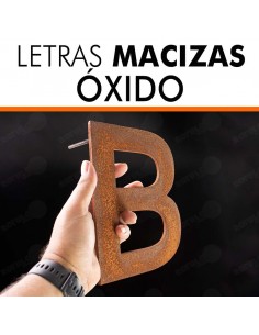 LETRAS MACIZAS ÓXIDO
