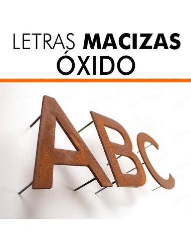 LETRAS MACIZAS ÓXIDO