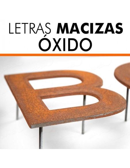 LETRAS MACIZAS ÓXIDO