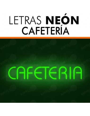 Rótulo neón Cafetería