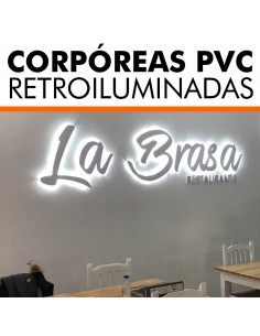 Corpóreas PVC con luz posterior