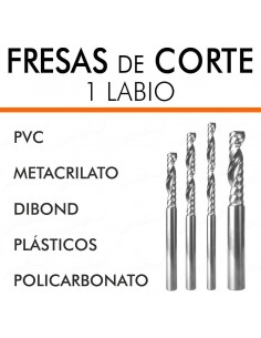Fresas para corte METACRILATO - PVC
