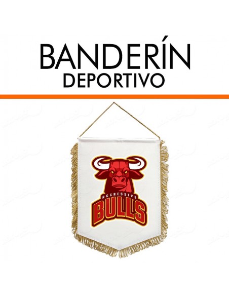 Banderín deportivo personalizado para futbol o club deportivo