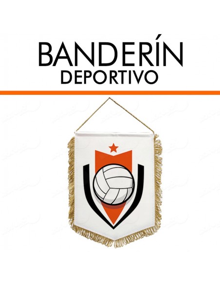 Banderín deportivo personalizado para futbol o club deportivo