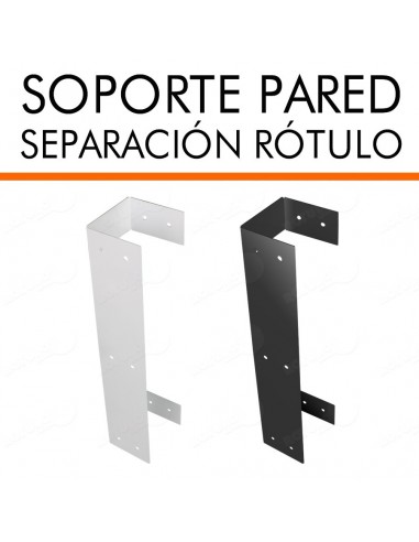 Soportes rótulo separación pared