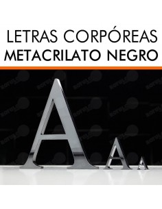 Letras metacrilato negro brillo