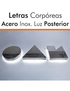 Corpóreas acero iluminación posterior