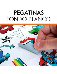 PEGATINAS PERSONALIZADA FONDO BLANCO