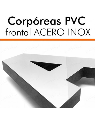 Letras pvc frontal acero