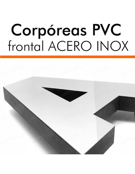 Letras pvc frontal acero