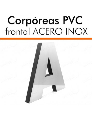 Letras pvc frontal acero