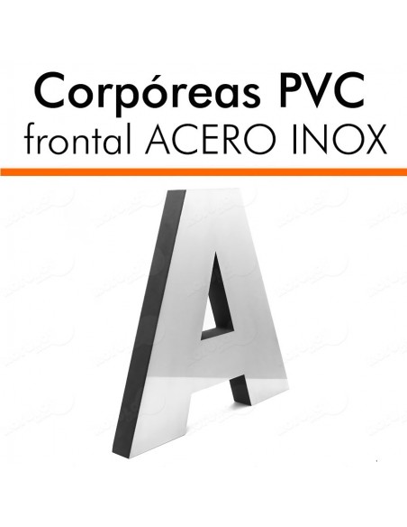 Letras pvc frontal acero