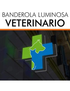 Rotulo banderola para veterinarias, cartel para veterinarios 2