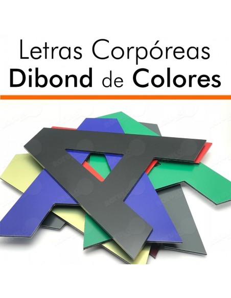 Corpóreas de dibond en color