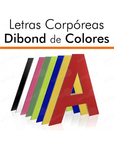Corpóreas de dibond en color