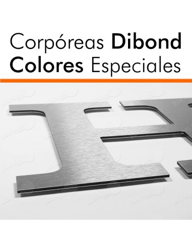 Corpóreas de dibond cepillado