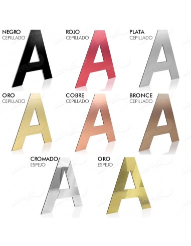 Corpóreas de dibond cepillado