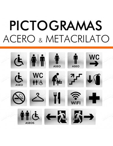 PICTOGRAMA DE ACERO Y METACRILATO
