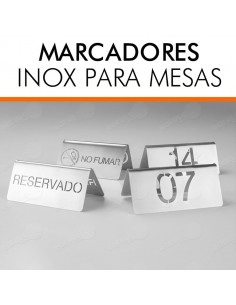 NUMEROS MARCADORES INOX PARA MESAS