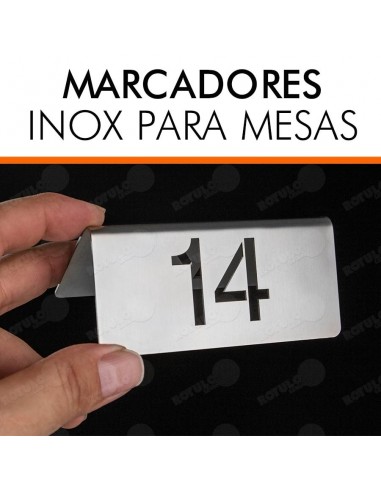 NUMEROS MARCADORES INOX PARA MESAS