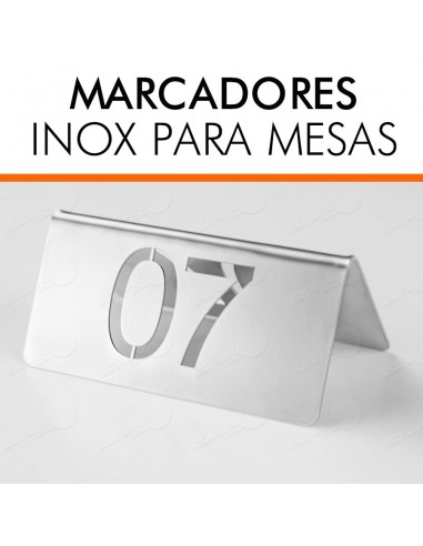NUMEROS MARCADORES INOX PARA MESAS