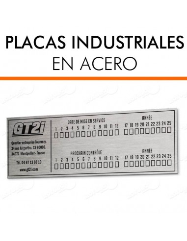 Placas marcado CE personalizadas en acero.