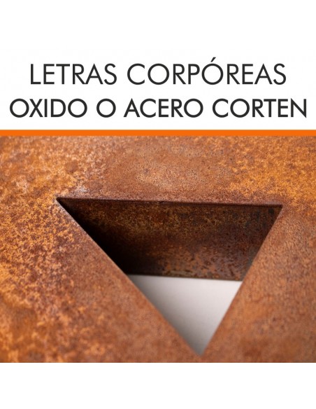 LETRAS GIGANTES OXIDO O ACERO CORTEN