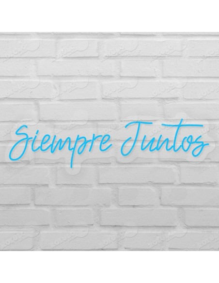 Rótulo neón Siempre juntos