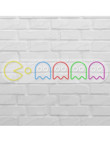 Rótulo neón Pac-Man