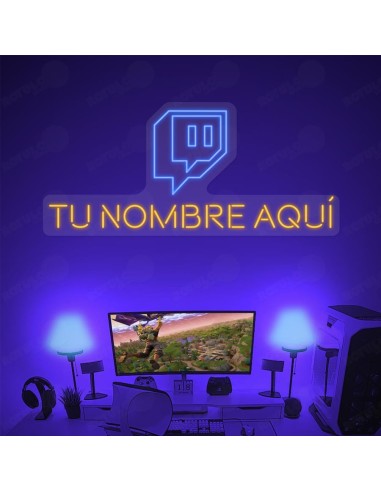 Rótulo neón Twitch